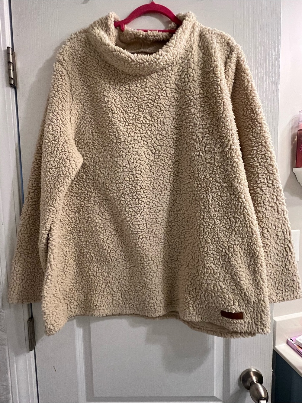 Cozy Sherpa Pullover Jacket - Cream